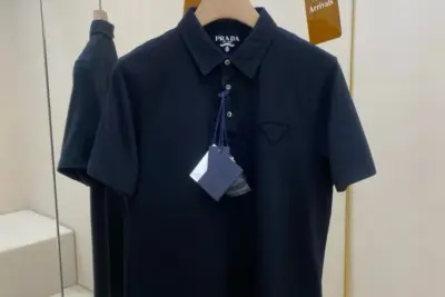 Prada Logoed Polo T-shirt Blue