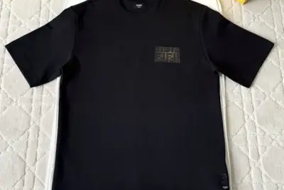 FENDI Black jersey T-shirt