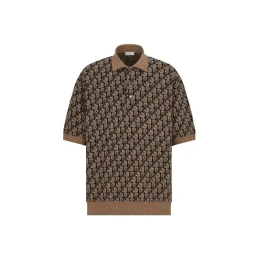 Dior x CACTUS JACK Oversized Polo Shirt Beige/Black