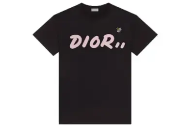 KAWS x Dior Logo T-shirt Black
