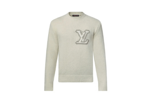 LV Intarsia Crewneck Ivory
