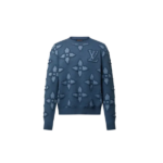 LV Textured Cotton Crewneck