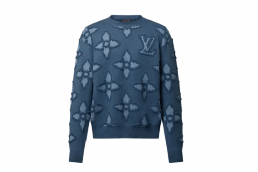 LV Textured Cotton Crewneck