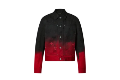LV Embroidered Denim Blouson Red