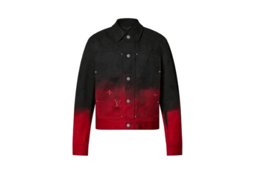 LV Embroidered Denim Blouson Red