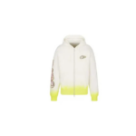 Dior x KAWS Hooded Sweatshirt White and Yellow Cotton Fleece