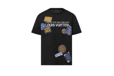 LV Damier Short-Sleeved Signature Crewneck Multicolor