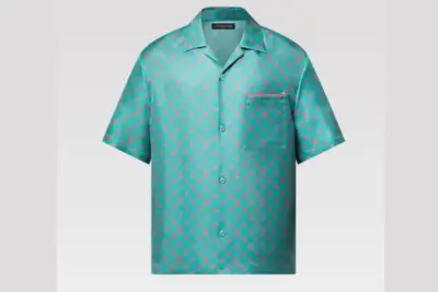 LV Printed Monogram Short-Sleeved Shirt Green
