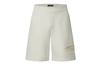 LV Embellished Shorts Light Beige