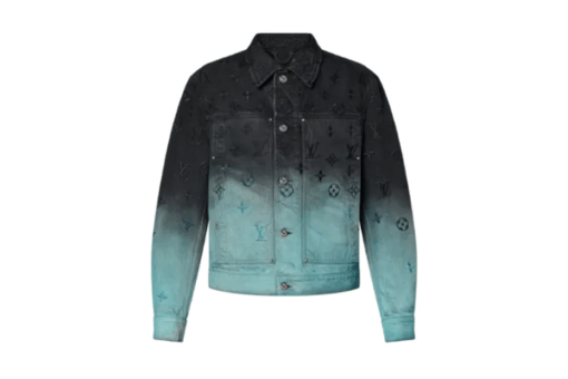 LV Embroidered Denim Blouson Light Blue