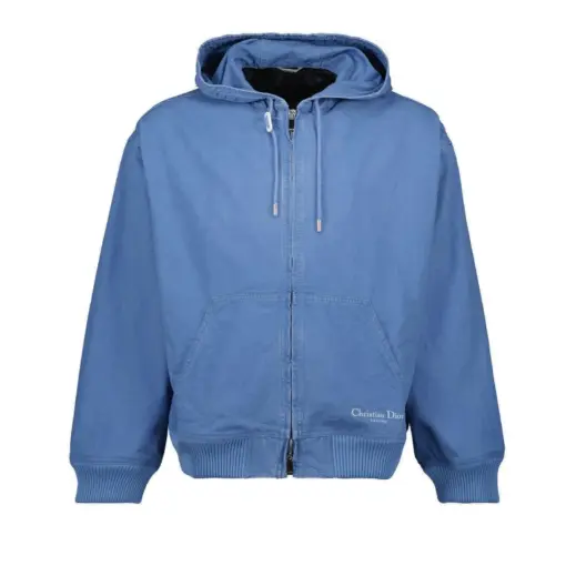 Dior Logo Homme Embroidered Zip-Up Jacket