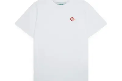 CASABLANCA Diamond Logo Patch T-Shirt Sky Blue