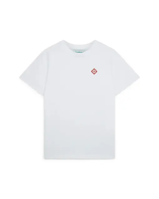 CASABLANCA Diamond Logo Patch T-Shirt Sky Blue