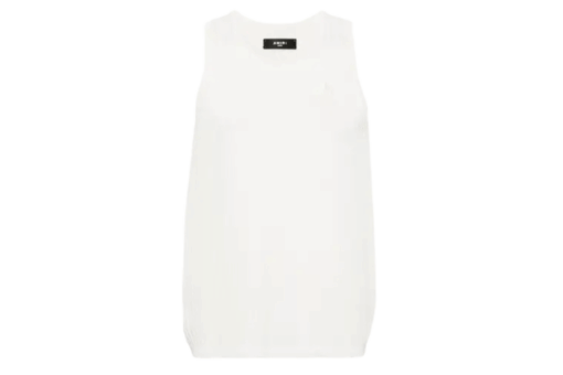 AMIRI logo-embroidered vest top white