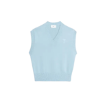 AMI Paris Ami De Coeur V-neck vest light blue