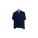 Ami Paris logo-embroidered T-shirt Blue