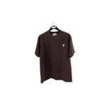 Ami Paris logo-embroidered T-shirt Brown