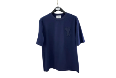 Ami Paris Ami de Coeur Patch T-Shirt Blue