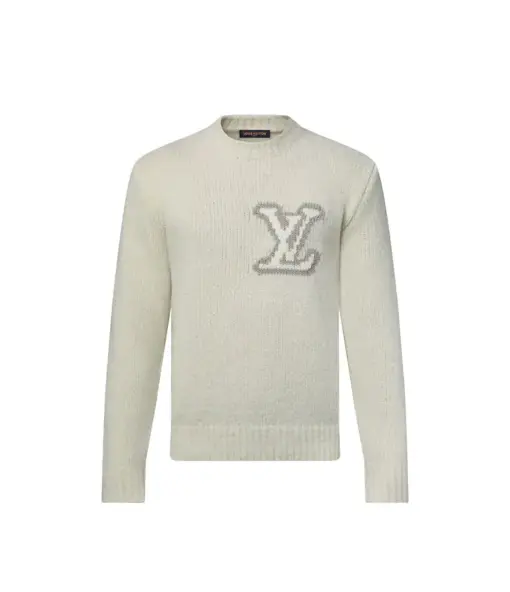 LV Intarsia Crewneck Ivory