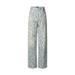LV Damier Denim Wide-Leg Pants
