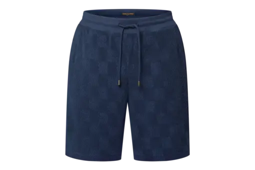 LV Black Embellished Jersey Shorts