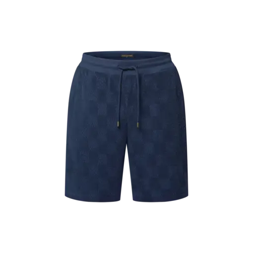 LV Black Embellished Jersey Shorts