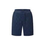 LV Damier French Terry Cotton-Blend Shorts