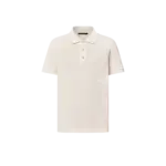 LV Damier Signature Polo T-Shirt Milky White