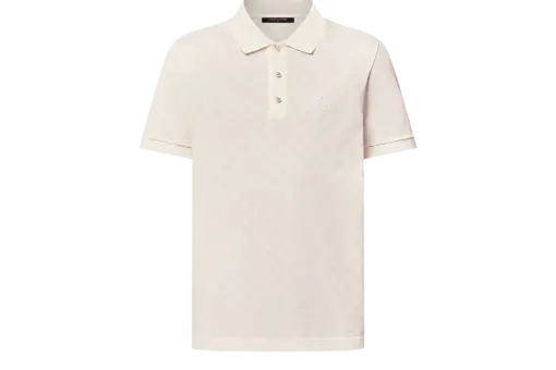 LV Damier Signature Polo T-Shirt Milky White