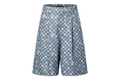 LV Damier Wide Chambray Shorts