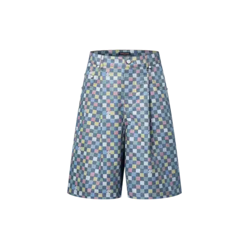 LV Damier Wide Chambray Shorts