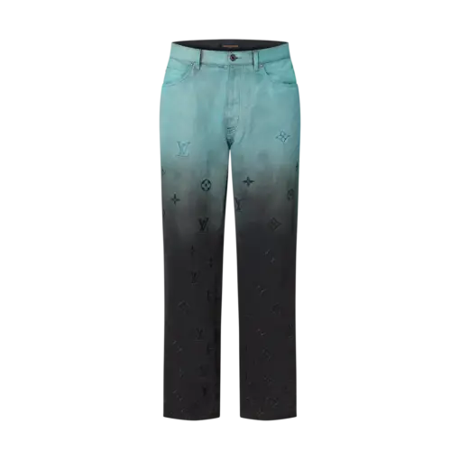LV Embroidered Denim Pants
