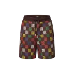 LV Jacquard Damier Cotton Jersey Shorts