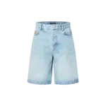 LV Denim Shorts Blue