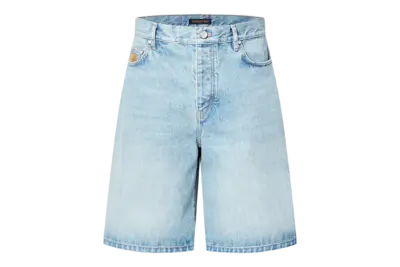 LV Denim Shorts Blue