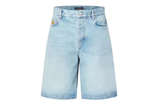 LV Denim Shorts Blue