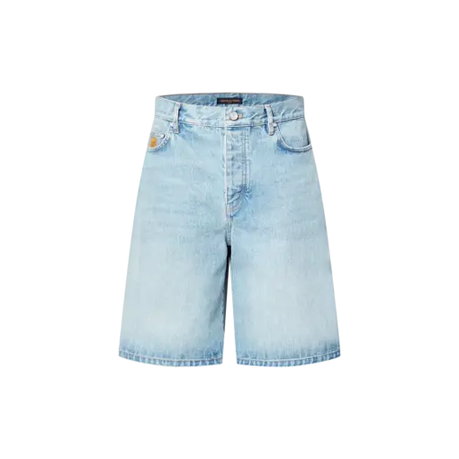 LV Denim Shorts Blue