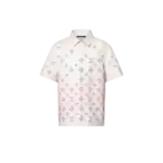 LV Monogram Flower Perforated Leather Polo Shirt