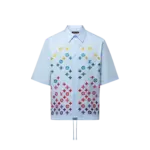LV Monogram Flowers Embroidered Short-Sleeved Shirt