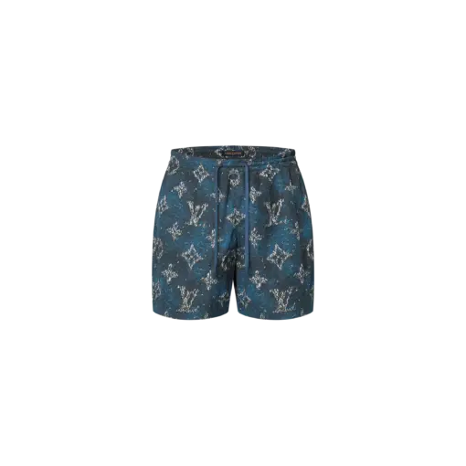 LV Printed Monogram Swim Shorts Ocean