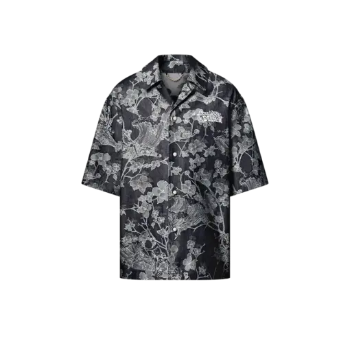 LV Short-Sleeved Denim Shirt