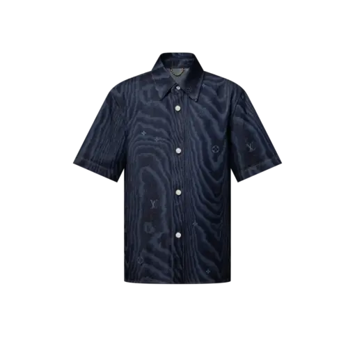 LV Short-Sleeved Denim Shirt Indigo