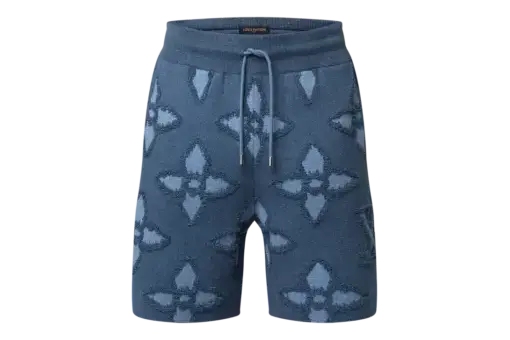 LV Textured Cotton Knit Shorts
