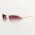 Panther de Cartier sunglasses rect-oval shape burgundy lenses