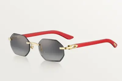 Sunglasses with Elongated C de Cartier motif square and grey lenses