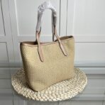 Coach Mini City Straw Tote Bag Grey - Image 2