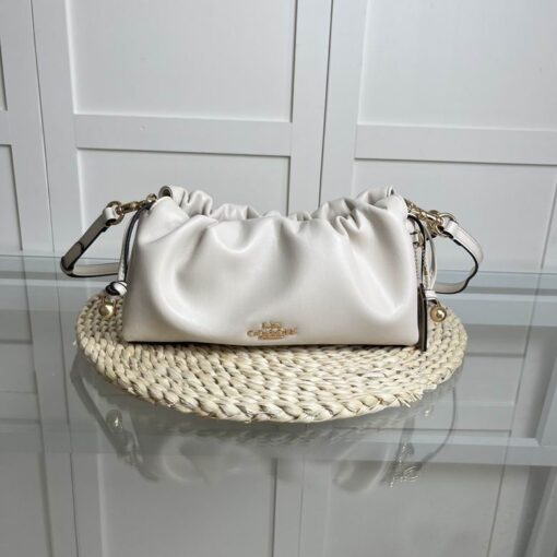 Coach Faye Shoulder Bag With Ruching in White
