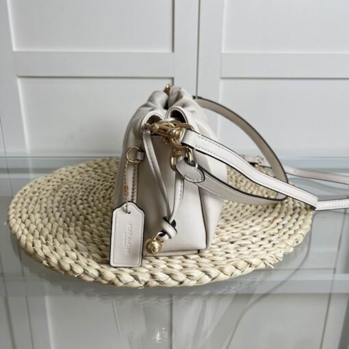 Coach Faye Shoulder Bag With Ruching in White - Image 2