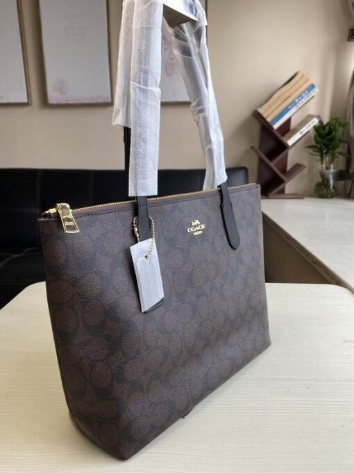Coach City Tote Bag Dark Brown - Image 2
