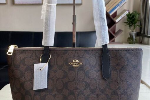 Coach City Tote Bag Dark Brown
